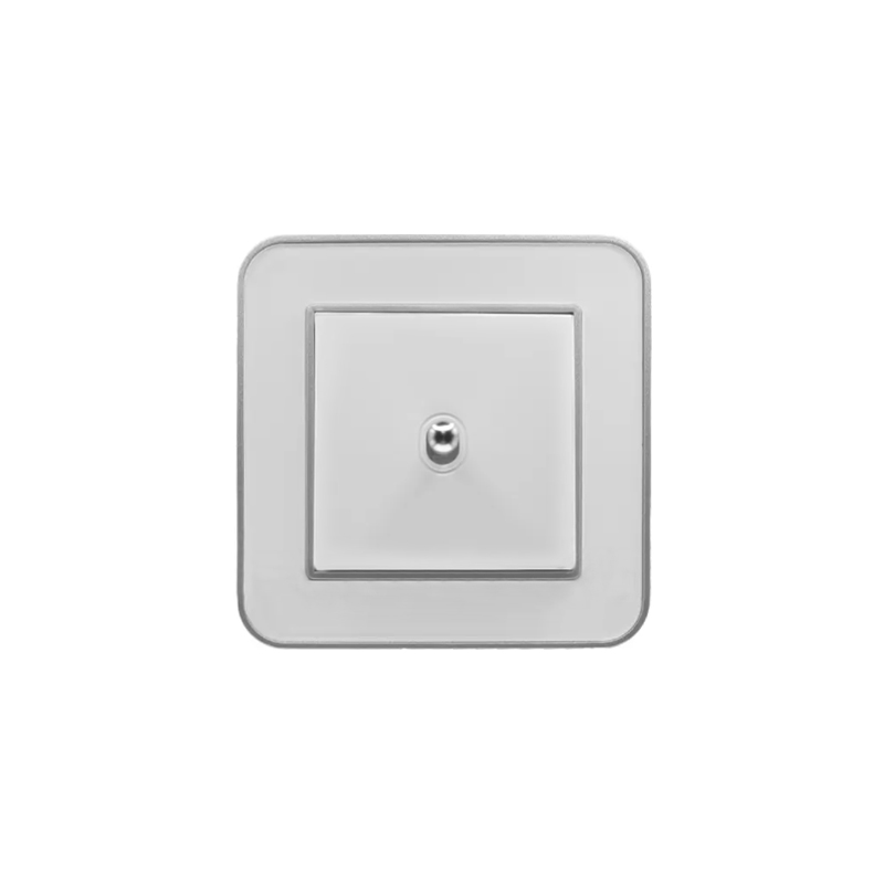 تک پل اهرمی کلید یک پل کلاسیک (مدل ارس) قاب نقرهای زه سفید میانی سفید/ رنگی ایران الکتریک - Image 1