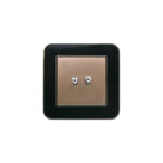 کلید دوپل کلاسیک (مدل ارس) قاب طلایی زه رنگی میانی بژ ایران الکتریک