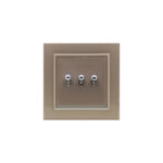 کلید سه پل کلاسیک (مدل برلیان/پلکسی) رنگی ایران الکتریک