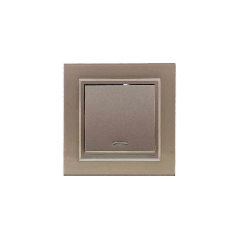 یک پل کلید یک پل (مدل برلیان) پلکسی بژ میانی رنگی ایران الکتریک - Image 1