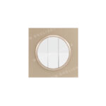 کلید سه پل ایران الکتریک مدل( اسپادانا) قاب پلکسی رنگی میانی سفید