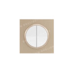 کلید دو پل ایران الکتریک مدل( اسپادانا) قاب پلکسی رنگی میانی سفید