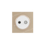 فیش آنتن SAT-TV ایران الکتریک(مدل اسپادانا) قاب پلکسی رنگی میانی سفید