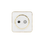 فیش آنتن SAT-TV ایران الکتریک مدل ( اسپیناس ) قاب طرح متال زه سفید میانی سفید - Image 4