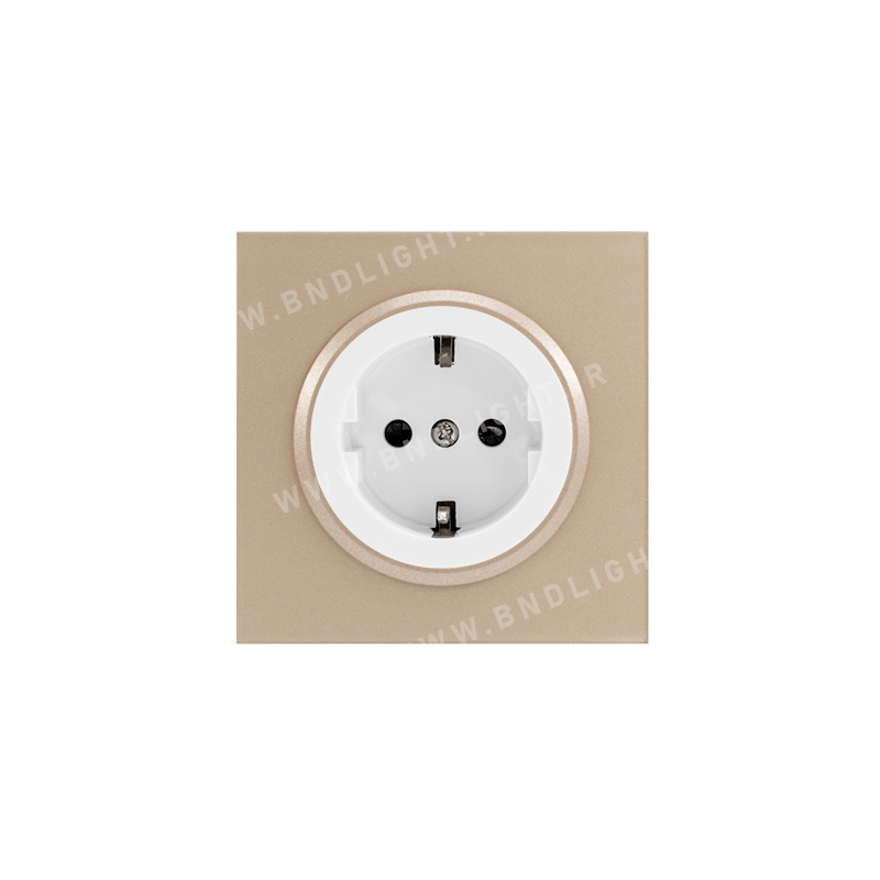 8 پریز برق ارت ایران الکتریک( مدل اسپادانا) قاب پلکسی رنگی میانی سفید - Image 1