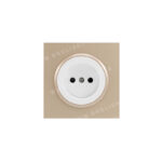 پریز برق ایران الکتریک مدل (اسپادانا) قاب پلکسی رنگی میانی سفید