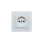 پریز برق (مدل برلیان) سفید اقتصادی ایران الکتریک