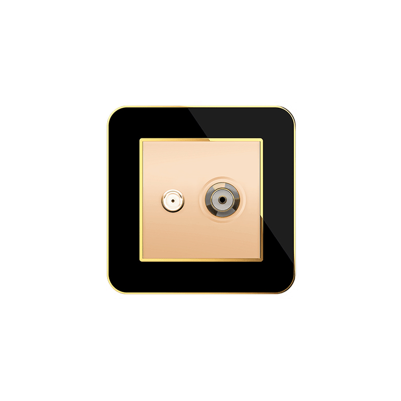 SAT- TV ارس فیش آنتن SAT-TV (مدل ارس) قاب طلایی زه رنگی میانی بژ ایران الکتریک - Image 1