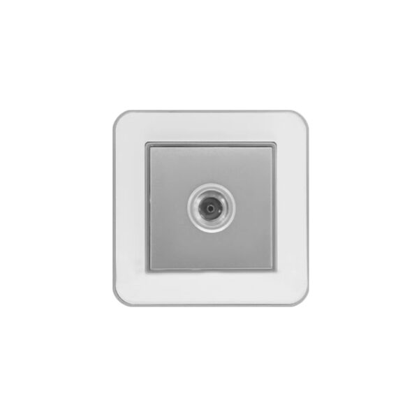 فیش آنتن TV (مدل ارس) قاب نقره‌ای زه سفید میانی رنگی ایران الکتریک