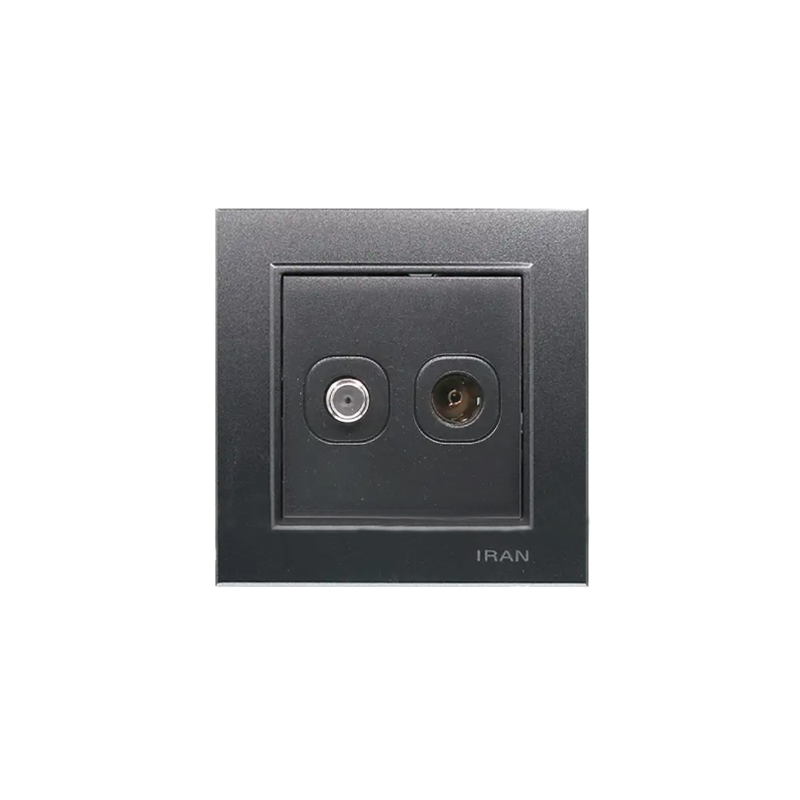 آنتن دوتایی فیش آنتن SAT-TV (مدل برلیان) زغال سنگی میانی رنگی ایران الکتریک - Image 1