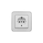 پریز برق ارت (مدل ارس) قاب رنگی زه سفید میانی سفید/ رنگی ایران الکتریک