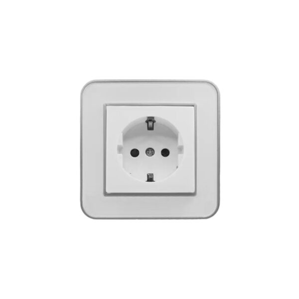 پریز برق ارت (مدل ارس) قاب رنگی زه سفید میانی سفید/ رنگی ایران الکتریک