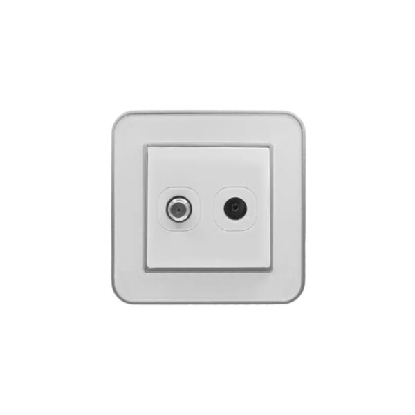 فیش آنتن SAT-TV  (مدل ارس) قاب رنگی زه سفید میانی سفید/ رنگی ایران الکتریک