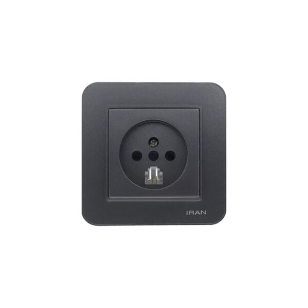 پریز تلفن دوکاره (مدل ارس) رنگی ایران الکتریک