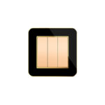 کلیدسه پل (مدل ارس) قاب طلایی زه رنگی میانی بژ ایران الکتریک