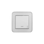 کلید شاسی زنگ (مدل ارس) قاب رنگی زه سفید میانی سفید/ رنگی ایران الکتریک