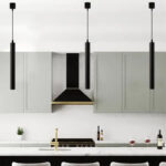 چراغ آويز 12 وات لوله ای مشکی SH-2205 شعاع - Image 3