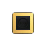 پریز برق (مدل ارس) قاب رنگی زه طلایی میانی رنگی ایران الکتریک