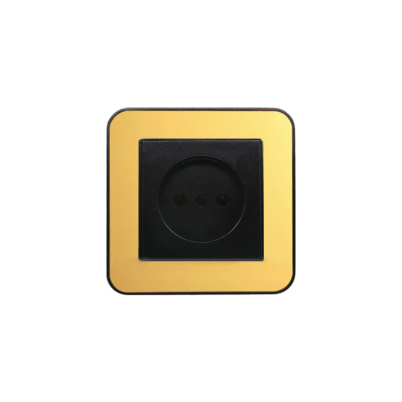 برق پریز برق (مدل ارس) قاب رنگی زه طلایی میانی رنگی ایران الکتریک - Image 1