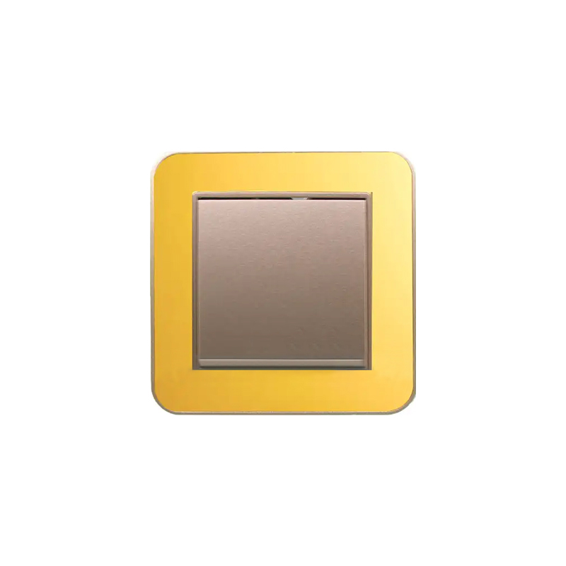 تبدیل کلید تبدیل (مدل ارس) قاب رنگی زه طلایی میانی رنگی ایران الکتریک - Image 1