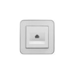 پریز تلفن تک سوکت (مدل ارس) قاب رنگی زه سفید میانی سفید/ رنگی ایران الکتریک