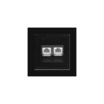 پریز تلفن دو سوکت (مدل برلیان/پلکسی) رنگی ایران الکتریک