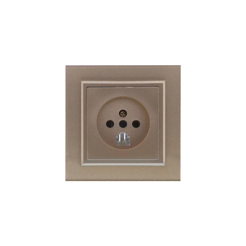 تلفن دوکاره پریز تلفن دوکاره (مدل برلیان/پلکسی) رنگی ایران الکتریک - Image 1