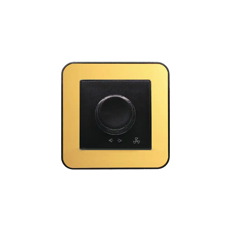 دیمر فن کلید دیمر فن (مدل ارس) قاب رنگی زه طلایی میانی رنگی ایران الکتریک - Image 1