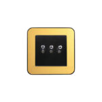 کلید سه پل اهرمی (مدل ارس) قاب رنگی زه طلایی میانی رنگی ایران الکتریک