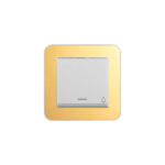 کلید شاسی زنگ (مدل ارس) قاب رنگی زه طلایی میانی رنگی ایران الکتریک