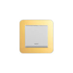 کلید یک پل (مدل ارس) قاب رنگی زه طلایی میانی رنگی ایران الکتریک