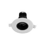 دارک لایت ABS متحرک ۱۰ وات سفید مشکی بلان (سایز برش 7.5) سانتی متر