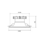 دان‌لایت ۲۵ وات بلان (سایز برش 18) سانتی متر - Image 5