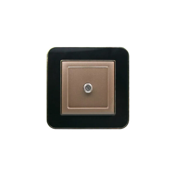 فیش آنتن SAT (مدل ارس) قاب طلایی زه رنگی میانی بژ ایران الکتریک