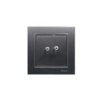 کلید دو پل کلاسیک (مدل برلیان) زغال سنگی میانی رنگی ایران الکتریک