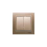 کلید دو پل (مدل برلیان) بژ میانی رنگی ایران الکتریک