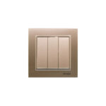 کلید سه پل (مدل برلیان) بژ میانی رنگی ایران الکتریک