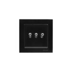 کلید سه پل کلاسیک (مدل برلیان) مشکی میانی رنگی ایران الکتریک