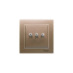 کلید سه پل کلاسیک (مدل برلیان) بژ میانی رنگی ایران الکتریک