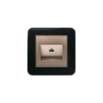 سوکت شبکه CAT6 (مدل ارس) قاب طلایی زه رنگی میانی بژ ایران الکتریک