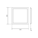 پنل لایت 26 وات بلان ابعاد 60*60 - Image 4