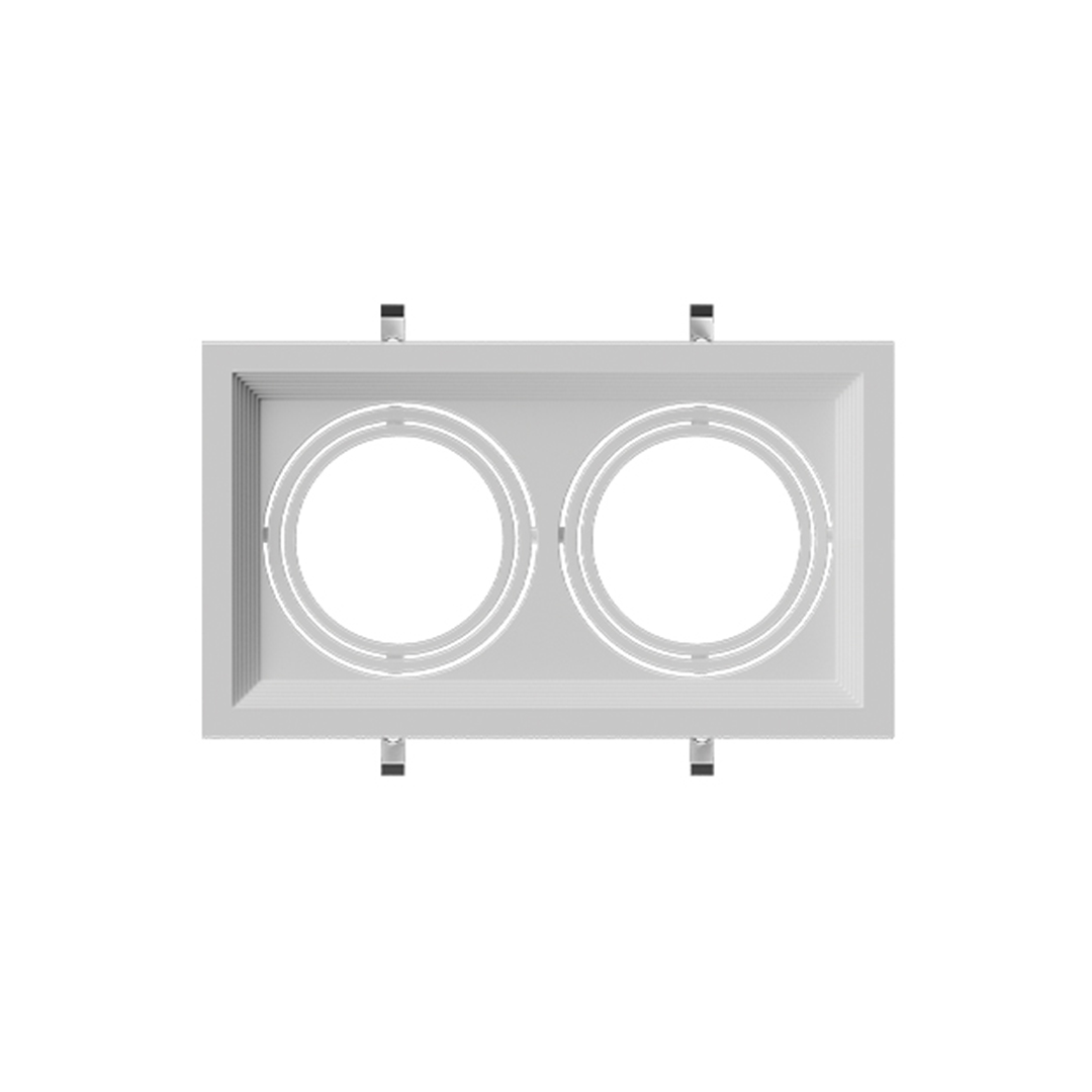 1 قاب توکار مستطیل 1*2 مخصوص لامپ AR111 اکووات مدل THP12-W - Image 1