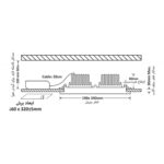 قاب توکار مستطیل 1*2 مخصوص لامپ AR111 اکووات مدل THP12-W - Image 4